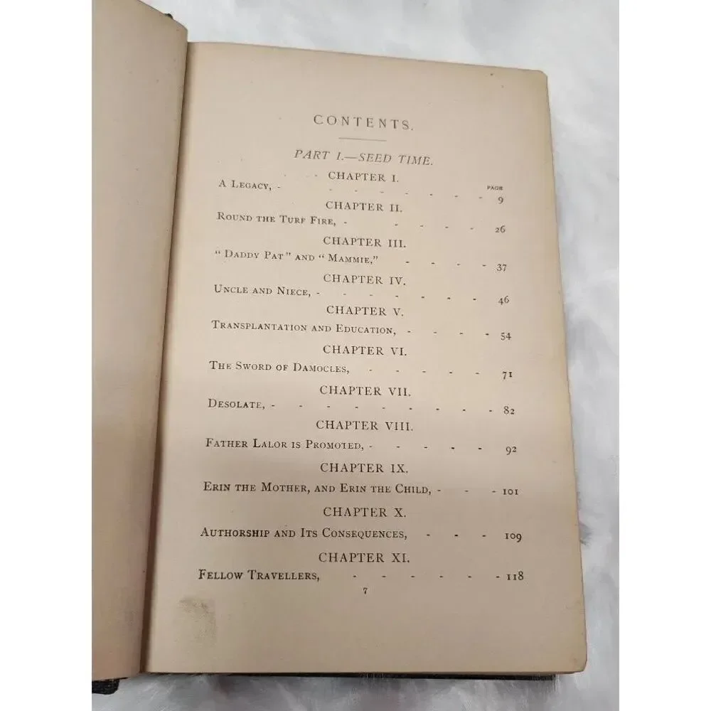 Vintage 1898 Miss Erin hardcover book #A88